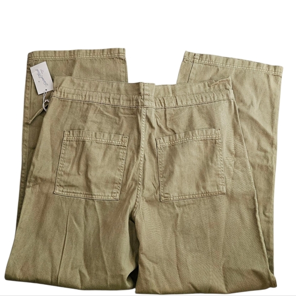 Universal Thread Tribeca Green Wide Leg Drawstring Jeans/Pants Women 16L - Picture 4 of 9